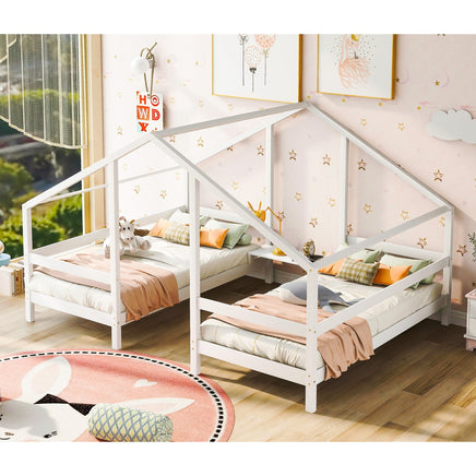 Toddler Bed Tree House Double Twin Size Triangular House Bedroom Furniture F370 - Lusy Store