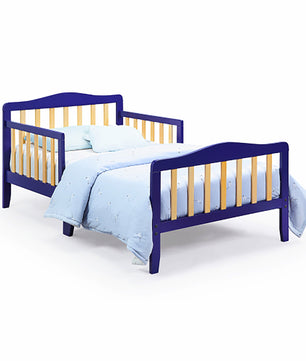 Toddler Bed Twin Bed Blue Solid Wood USA Bed F374 - Lusy Store