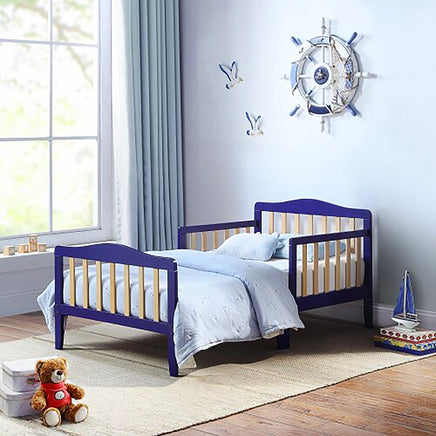 Toddler Bed Twin Bed Blue Solid Wood USA Bed F374 - Lusy Store