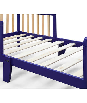 Toddler Bed Twin Bed Blue Solid Wood USA Bed F374 - Lusy Store
