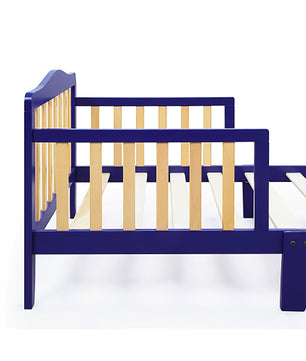 Toddler Bed Twin Bed Blue Solid Wood USA Bed F374 - Lusy Store