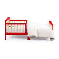 Toddler Bed Twin Coral Natural Solid Wood F375 - Lusy Store