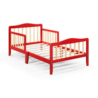 Toddler Bed Twin Coral Natural Solid Wood F375 - Lusy Store