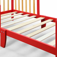 Toddler Bed Twin Coral Natural Solid Wood F375 - Lusy Store
