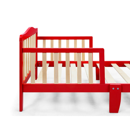 Toddler Bed Twin Coral Natural Solid Wood F375 - Lusy Store