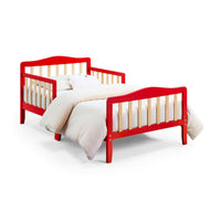 Toddler Bed Twin Coral Natural Solid Wood F375 - Lusy Store