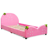 Toddler Bed Upholstered Platform Bedroom Furniture Berry Pattern F372 - Lusy Store