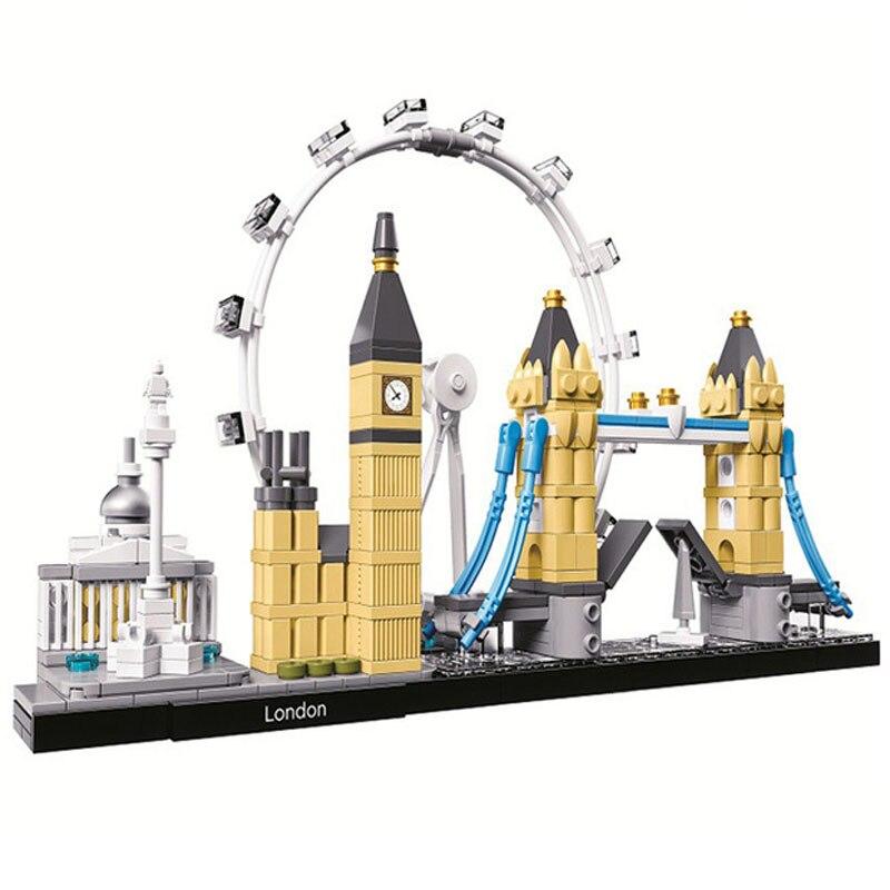 Tower Blocks Architecture Building Set London Big Ben Tower Bridge Block Bricks Compatible Toys Lepinlys - Lusy Store