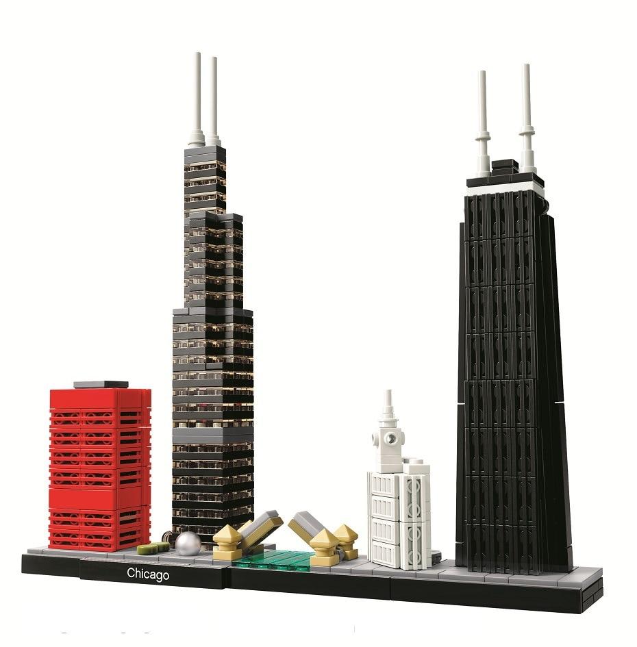 Tower Blocks Bela Architecture Chicago Willis Tower Model Building Block Bricks Toys - Lusy Store