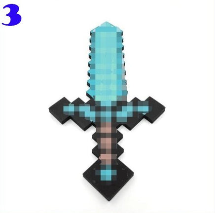 Toy Espada Diamante Minecraft Foam Sword & Picareta Action Figure Brinquedos - Lusy Store