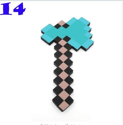 Toy Espada Diamante Minecraft Foam Sword & Picareta Action Figure Brinquedos - Lusy Store