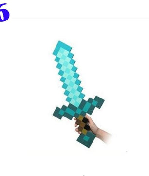 Toy Espada Diamante Minecraft Foam Sword & Picareta Action Figure Brinquedos - Lusy Store