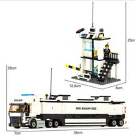 Toys Police Station Helicopter Building Blocks Compatible Legos City Construction Bricks - Lusy Store