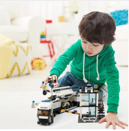 Toys Police Station Helicopter Building Blocks Compatible Legos City Construction Bricks - Lusy Store