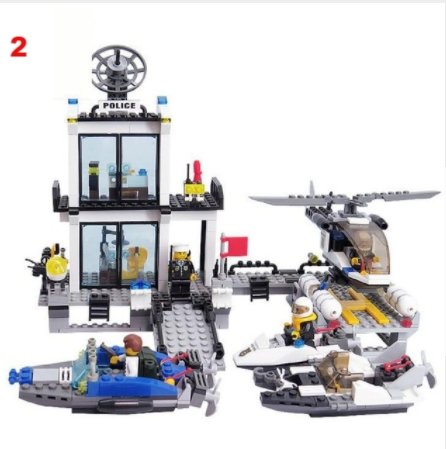 Toys Police Station Helicopter Building Blocks Compatible Legos City Construction Bricks - Lusy Store