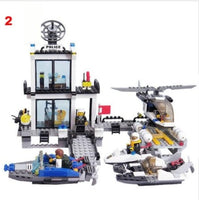 Toys Police Station Helicopter Building Blocks Compatible Legos City Construction Bricks - Lusy Store