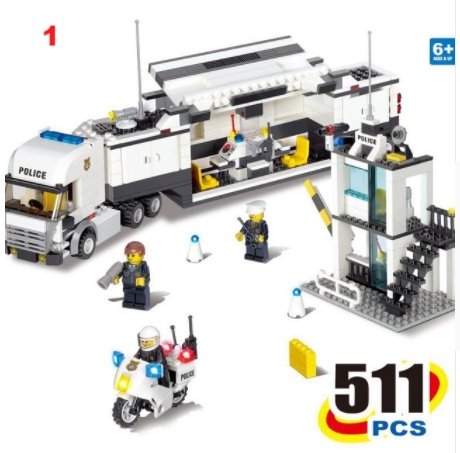 Toys Police Station Helicopter Building Blocks Compatible Legos City Construction Bricks - Lusy Store