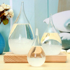 Transparent Crystal Water Drop Weather Forecast Bottle Storm Glass Liquid Wood - Lusy Store