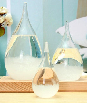 Transparent Crystal Water Drop Weather Forecast Bottle Storm Glass Liquid Wood - Lusy Store