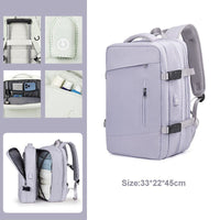 Travel Backpack Unisex Laptop Bag Students Business Trip Backpack USB Charge B136 - Lusy Store