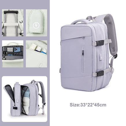 Travel Backpack Unisex Laptop Bag Students Business Trip Backpack USB Charge B136 - Lusy Store