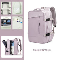 Travel Backpack Unisex Laptop Bag Students Business Trip Backpack USB Charge B136 - Lusy Store
