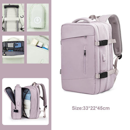 Travel Backpack Unisex Laptop Bag Students Business Trip Backpack USB Charge B136 - Lusy Store