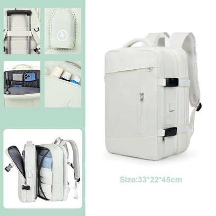 Travel Backpack Unisex Laptop Bag Students Business Trip Backpack USB Charge B136 - Lusy Store