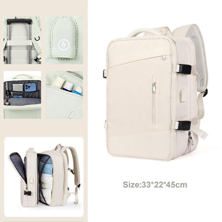 Travel Backpack Unisex Laptop Bag Students Business Trip Backpack USB Charge B136 - Lusy Store