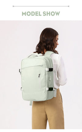 Travel Backpack Unisex Laptop Bag Students Business Trip Backpack USB Charge B136 - Lusy Store