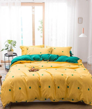 Tropical Bedding Cute Cartoon Unicorn and Flamingo Leave Bedding Sets Gift for Girls Boys - Lusy Store