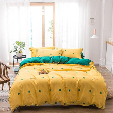Tropical Bedding Cute Cartoon Unicorn and Flamingo Leave Bedding Sets Gift for Girls Boys - Lusy Store