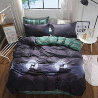 Tropical Bedding Cute Cartoon Unicorn and Flamingo Leave Bedding Sets Gift for Girls Boys - Lusy Store