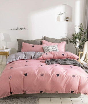 Tropical Bedding Cute Cartoon Unicorn and Flamingo Leave Bedding Sets Gift for Girls Boys - Lusy Store