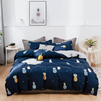 Tropical Bedding Cute Cartoon Unicorn and Flamingo Leave Bedding Sets Gift for Girls Boys - Lusy Store