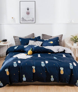 Tropical Bedding Cute Cartoon Unicorn and Flamingo Leave Bedding Sets Gift for Girls Boys - Lusy Store