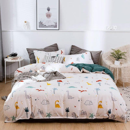 Tropical Bedding Cute Cartoon Unicorn and Flamingo Leave Bedding Sets Gift for Girls Boys - Lusy Store