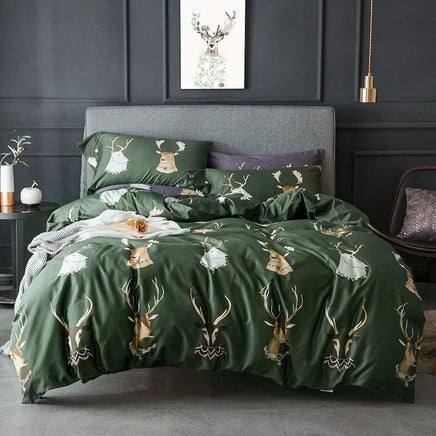 Tropical Bedding Egyptian Cotton 60S Leaves Flowers Silky Soft Queen King Bedding Sets - Lusy Store