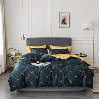 Tropical Bedding Nordic Style Bedding Sets Washed Silk Queen King Size Bed Linen Fitted Sheet - Lusy Store