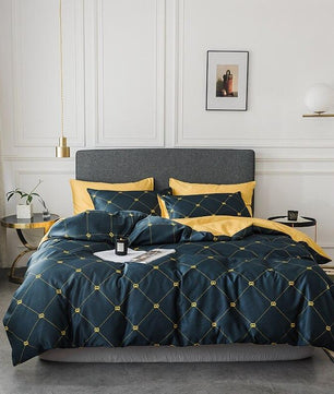 Tropical Bedding Nordic Style Bedding Sets Washed Silk Queen King Size Bed Linen Fitted Sheet - Lusy Store