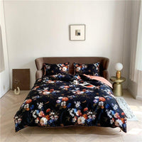Tropical Bedding Pure Egyptian Cotton Leaves Flowers Silky Soft Queen King Bedding Sets - Lusy Store