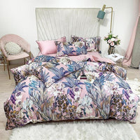 Tropical Bedding Pure Egyptian Cotton Leaves Flowers Silky Soft Queen King Bedding Sets - Lusy Store