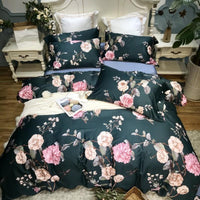 Tropical Bedding Pure Egyptian Cotton Leaves Flowers Silky Soft Queen King Bedding Sets - Lusy Store