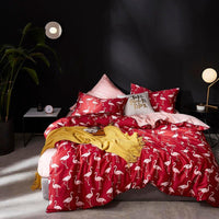 Tropical Bedding Pure Egyptian Cotton Leaves Flowers Silky Soft Queen King Bedding Sets - Lusy Store