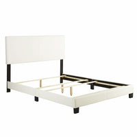 Twin Bed Florence Upholstered Faux Leather Platform Bed Frame Furniture F382 - Lusy Store