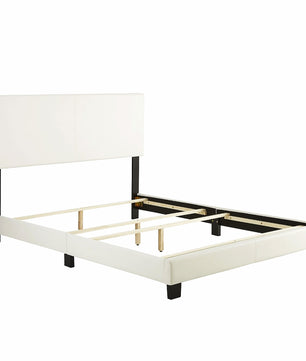 Twin Bed Florence Upholstered Faux Leather Platform Bed Frame Furniture F382 - Lusy Store