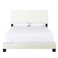 Twin Bed Florence Upholstered Faux Leather Platform Bed Frame Furniture F382 - Lusy Store