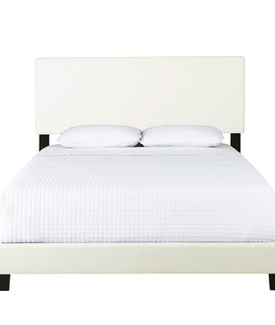 Twin Bed Florence Upholstered Faux Leather Platform Bed Frame Furniture F382 - Lusy Store