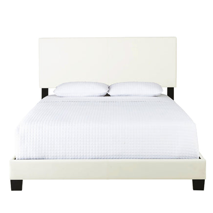 Twin Bed Florence Upholstered Faux Leather Platform Bed Frame Furniture F382 - Lusy Store