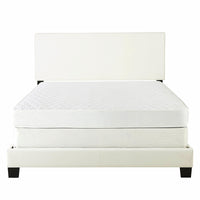 Twin Bed Florence Upholstered Faux Leather Platform Bed Frame Furniture F382 - Lusy Store